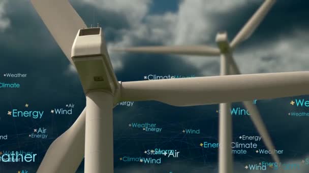Énergie Éolienne Produisant Énergie Renouvelable Durable Images Haute Qualité — Video