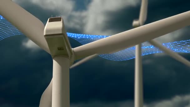 Climate Friendly Eco Carbon Free Green Electricity Wind Power High — Stock Video