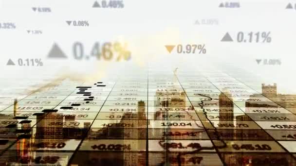 Corporate Business Finance Data Charts Infografika Animacja Tło Wysokiej Jakości — Wideo stockowe