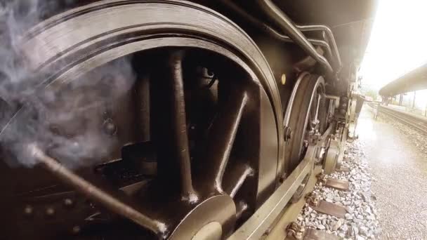 Old Vintage Retro Nostalgic Industrial Technology Steam Machine High Quality — Stock Video