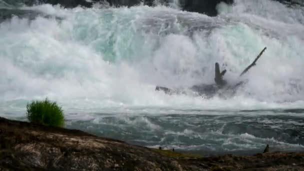 Rzeka Watefall Krajobrazy Natury Czystej Kaskady Czystej Wody Wylewa Się — Wideo stockowe