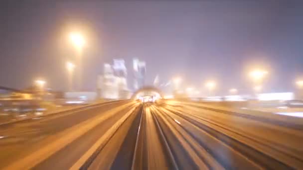 Tijdsverloop Spitsuur Verkeerssnelheid Stad Snel Hectisch Druk Hoge Kwaliteit Beeldmateriaal — Stockvideo