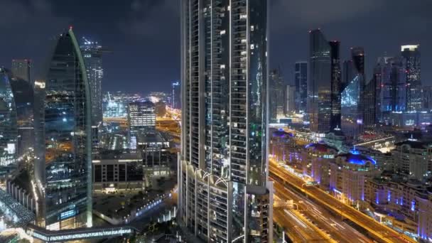 Lapso Tempo Cidade Futurista Moderna Marco Skyline Imagens Alta Qualidade — Vídeo de Stock