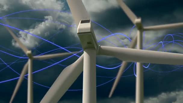 Przyjazny Dla Klimatu Eco Carbon Free Green Electricity Wind Power — Wideo stockowe