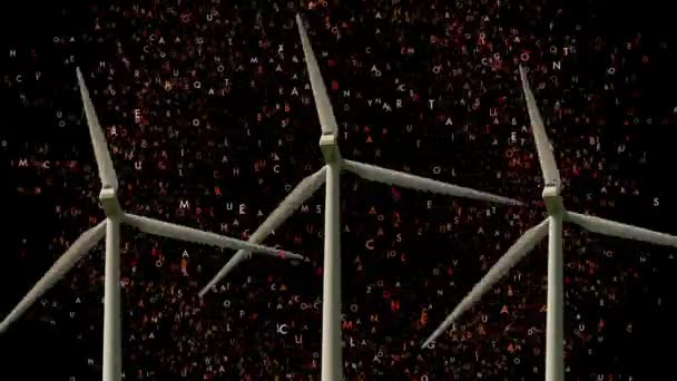 Tuuliturbiini Uusiutuvan Kestävän Energian Tuotanto Laadukas Kuvamateriaalia — kuvapankkivideo