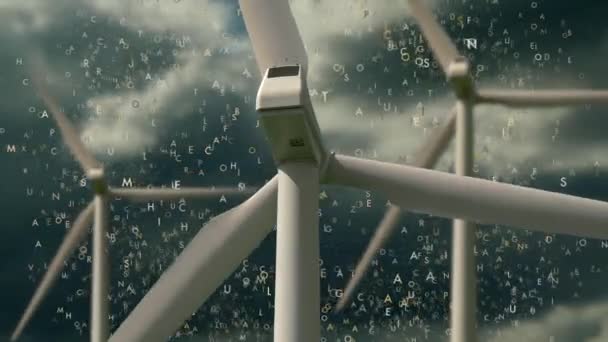 Climáticamente Amigable Eco Carbon Free Green Electricity Wind Power Imágenes — Vídeos de Stock