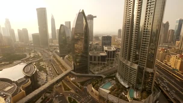 Time Lapse Modern Futuristic City Skyline Landmark High Quality Footage — Stock Video