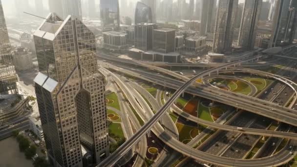 Časová Prodleva Moderního Futuristického Panoramatu Města Vysoce Kvalitní Záběry — Stock video