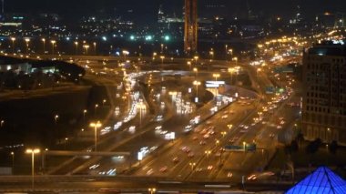 Trafikte Yoğun Hektik Şehir Yolunda Araba Sürüşü. Yüksek kalite 4k görüntü