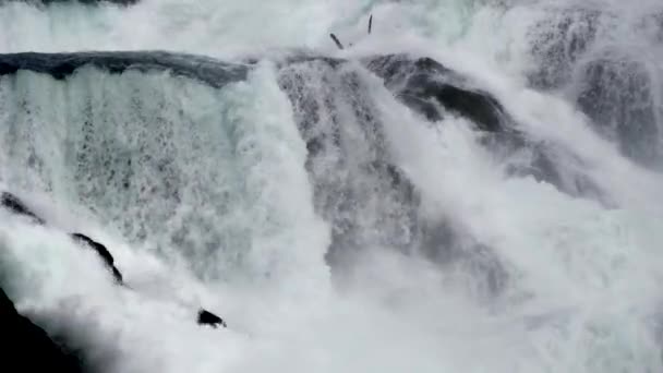 Rzeka Watefall Krajobrazy Natury Czystej Kaskady Czystej Wody Wylewa Się — Wideo stockowe