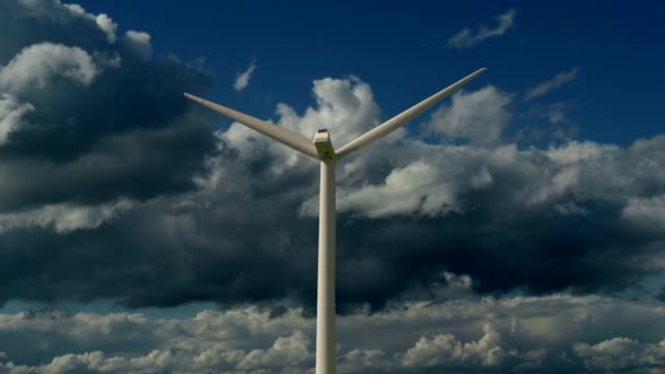 Climate Friendly Eco Carbon Free Green Electricitate Eoliană Înregistrare Înaltă — Videoclip de stoc