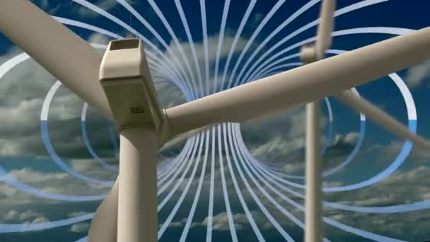 Klimatvänlig Eco Carbon Gratis Grön Vindkraft Högkvalitativ Film — Stockvideo