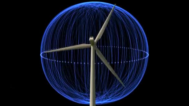 Klim Dostu Çevre Karbonu Yeşil Elektriksiz Rüzgar Gücü Yüksek Kalite — Stok video