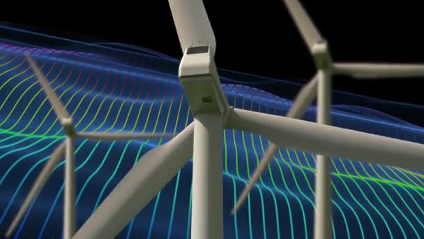 风力涡轮机生产可再生能源 高质量的4K镜头 — 图库视频影像