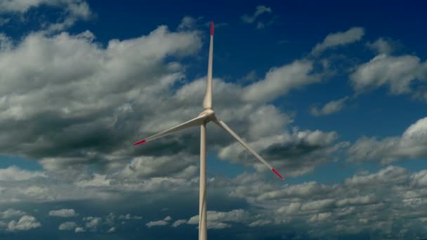 Climáticamente Amigable Eco Carbon Free Green Electricity Wind Power Imágenes — Vídeos de Stock