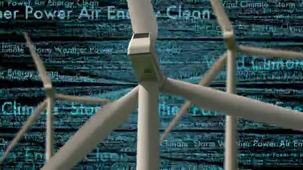 Klimafreundliche Kohlenstofffreie Ökostrom Windenergie Hochwertiges Filmmaterial — Stockvideo