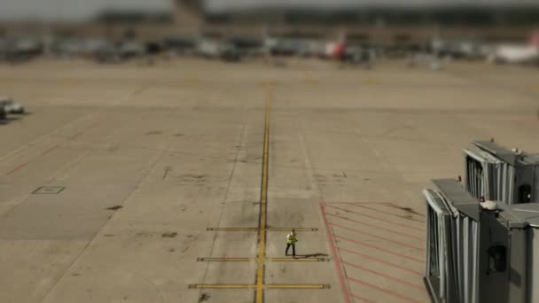 Aereo Commerciale Jet Aereo Atterraggio Aeroporto Dopo Viaggio Volo Filmati — Video Stock