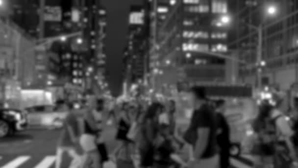 Толпы Пешеходов Воюющих Городском Деловом Районе Час Пик Высококачественные Кадры — стоковое видео