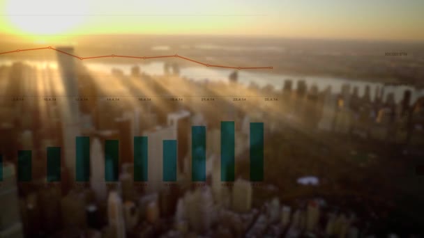 ビジネス ファイナンス データ チャート 経済成長 高品質の4K映像 — ストック動画
