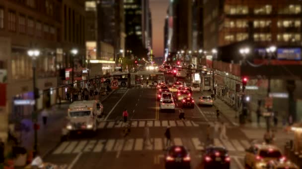 Kerumunan Pedestrian Komuter City Business District Rush Hour Traffic Rekaman — Stok Video