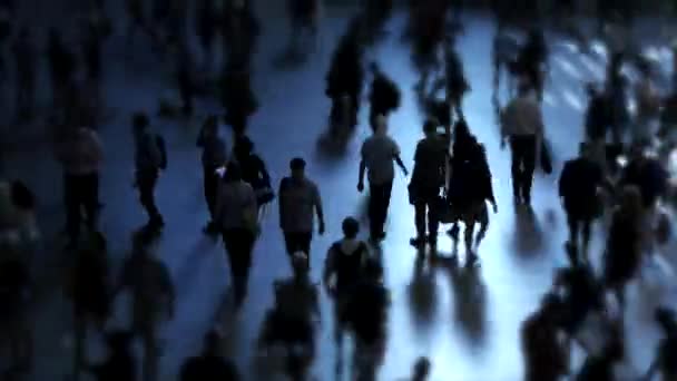 Lapso Tempo Pessoas Andando Nas Ruas Cidade Trânsito Hora Ponta — Vídeo de Stock