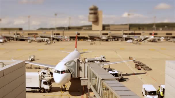 空港に着陸する飛行機の航空業界航空旅行ビジネスシーン 高品質の4K映像 — ストック動画