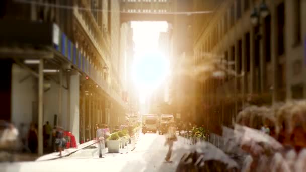 Multidões Empresários Que Caminham Pela Cidade Atravessando Rua Urbana Imagens — Vídeo de Stock