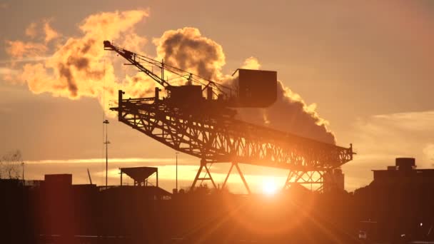 Průmyslová Továrna Oxid Uhličitý Emisní Znečištění Kouř Vysoce Kvalitní Fullhd — Stock video