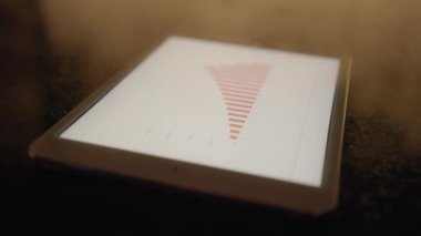 Dijital Tablet Ekran Muhasebe Şirketi Kâr Tablosu Kullanan Kişi. Yüksek kalite 4k görüntü