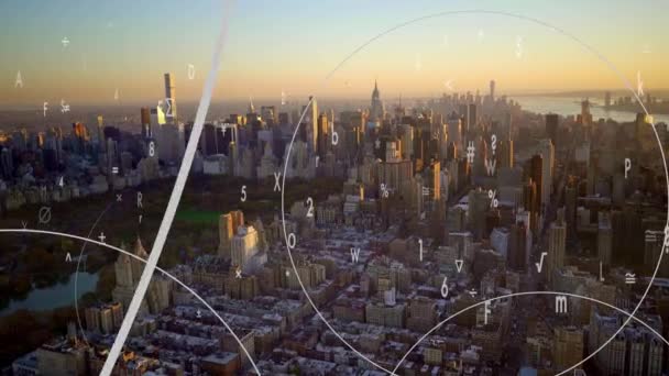 Smart City Verbonden Draadloze Kunstmatige Intelligentie Cloud Computing Hoge Kwaliteit — Stockvideo