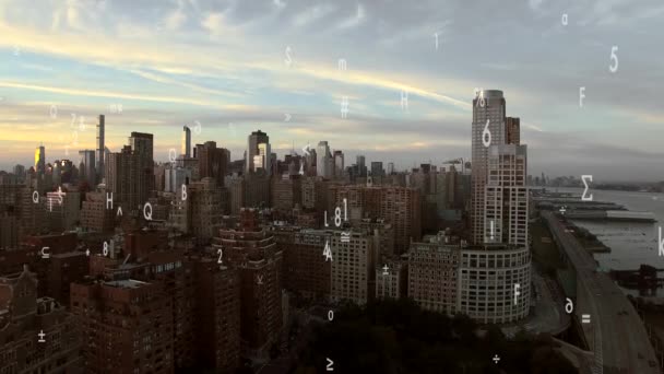 Smart City Ansluten Trådlös Artificiell Intelligens Cloud Computing Högkvalitativ Film — Stockvideo