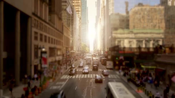 City Traffic Jam Rush Hour Cars Driving Crowded Urban Road — Vídeos de Stock