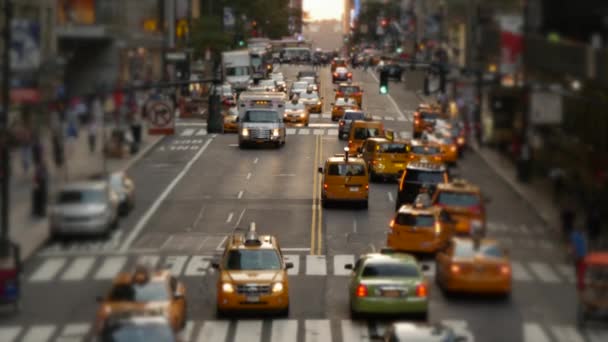City Traffic Jam Rush Hour Cars Driving Crowwded Urban Road — Stock video