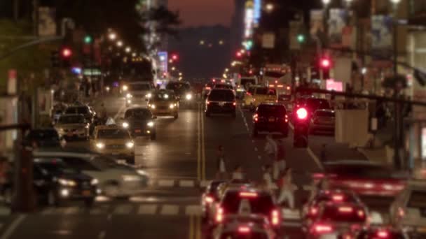 City Traffic Jam Bij Rush Hour Cars Driving Crowded Urban — Stockvideo