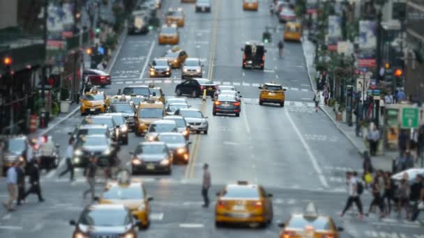 Blocaj Trafic Urban Rush Hour Cars Conducerea Străzile Urbane Aglomerate — Videoclip de stoc