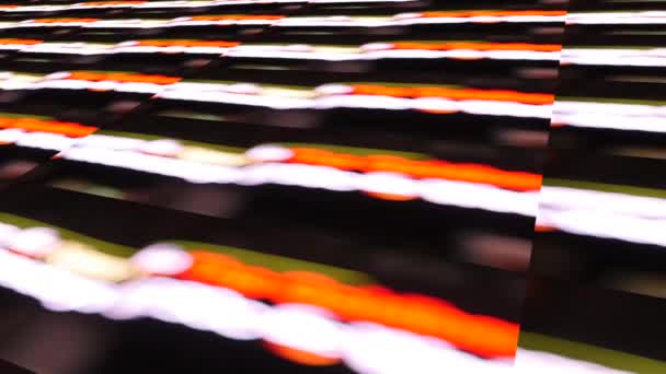Bulanık Trafik Işığı Bokeh Gece Arkaplanda Yüksek Kalite Görüntü — Stok video