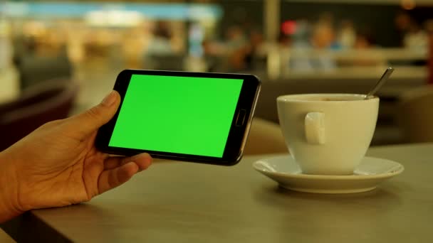 Smart Phone Display Geïsoleerd Green Screen Achtergrond Hoge Kwaliteit Beeldmateriaal — Stockvideo