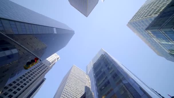 Cityscape Skyline Widok High Rise Corporate Office Business District Bloki Wideo Stockowe bez tantiem