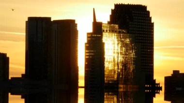 Kentsel Şehir Skyline Metropolis Binaları. Yüksek kalite 4k görüntü