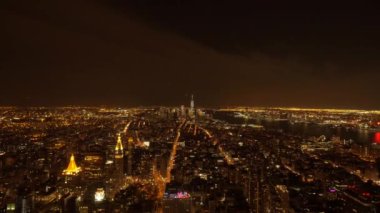 Yüksek Rise Şirketler Ofisi İş Bölgesi Bloklarının Skyline Manzarası. Yüksek kalite 4k görüntü