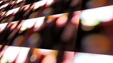 Bulanık Trafik Işığı Bokeh Gece Arkaplanda. Yüksek kalite 4k görüntü