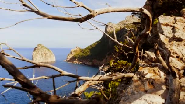 Medelhavet Kustnära Havsnatur Natur Semester Semestermål Högkvalitativ Film — Stockvideo