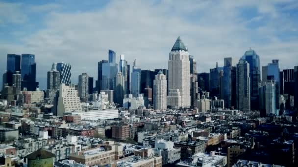 Yüksek Rise Şirketler Ofisi Bölgesi Bloklarının Skyline Manzarası Yüksek Kalite — Stok video
