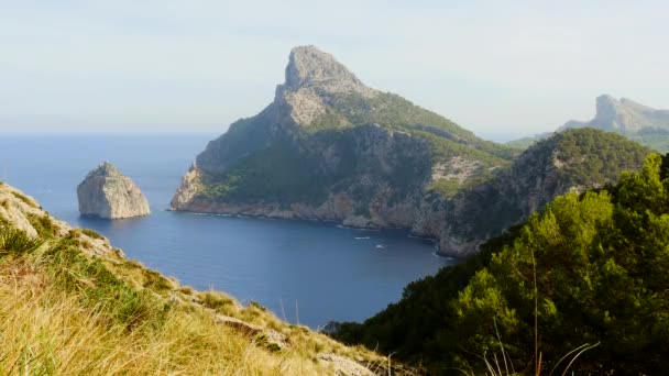 Mediterraneo Costiera Mare Natura Vacanze Destinazione Vacanze Filmati Alta Qualità — Video Stock