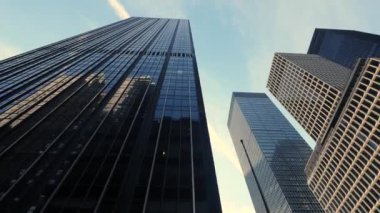 Kentsel Şehir Skyline Metropolis Binaları. Yüksek kalite 4k görüntü