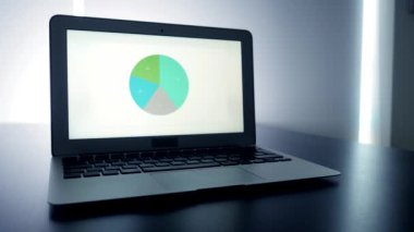 Şirket Finans Verileri Bilgisayar Ekran Görüntüsü 'nde analiz ediliyor. Yüksek kalite 4k görüntü