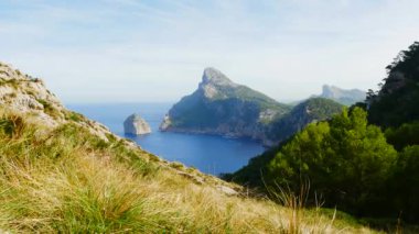 Akdeniz Kıyısı Deniz Burnu Doğa Tatili Tatil Yeri. Yüksek kalite 4k görüntü