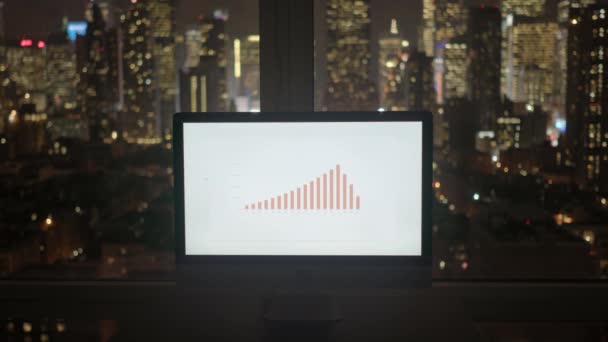 现代城市办公空间中的计算机工作平台视图 高质量的4K镜头 — 图库视频影像
