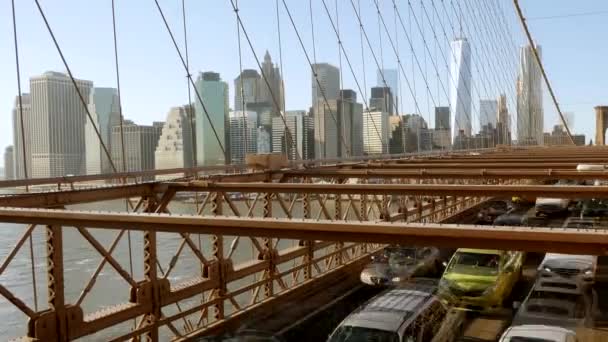 Cityscape Pohled Městskou Metropoli Panorama Silniční Most Provoz Vysoce Kvalitní — Stock video
