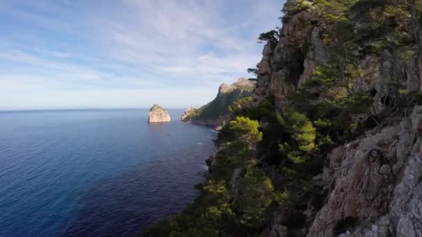 Середземноморське Узбережжя Морське Природа Відпочинок Місце Призначення Високоякісні Кадри — стокове відео